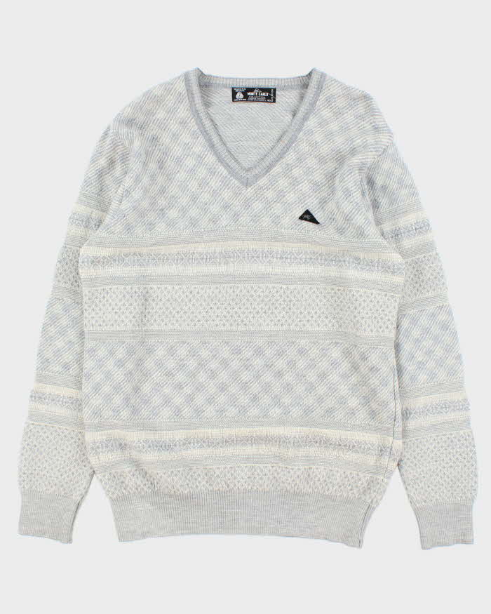 Vintage Monte Carlo V-neck Wool Jumper - M