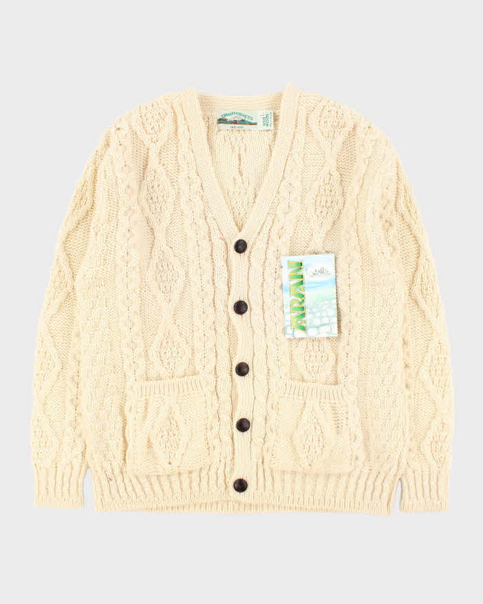 Deadstock Aran Crafts Chunky Wool Cardigan - L