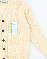 Deadstock Aran Crafts Chunky Wool Cardigan - L