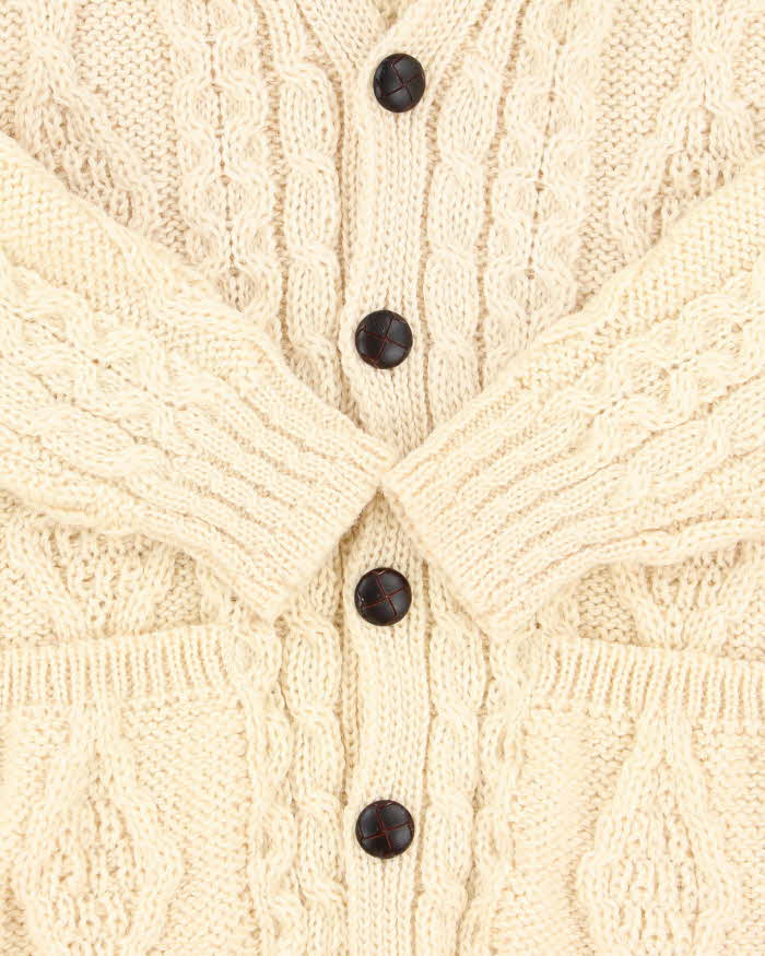 Deadstock Aran Crafts Chunky Wool Cardigan - L