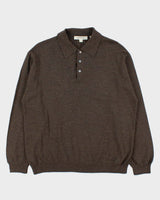 Vintage 90s Pronto Uomo Merino Wool Collard Jumper - L