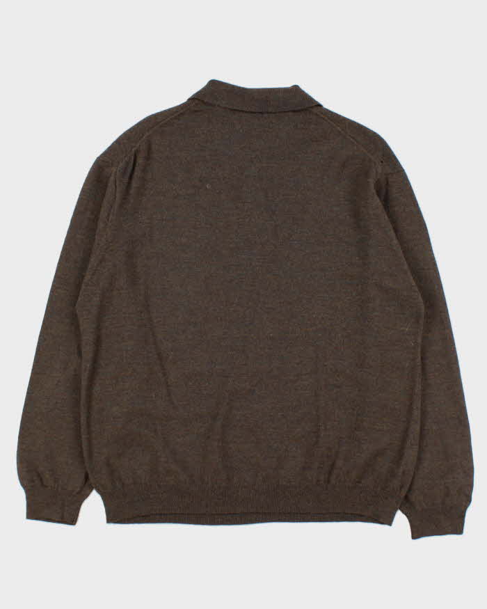 Vintage 90s Pronto Uomo Merino Wool Collard Jumper - L