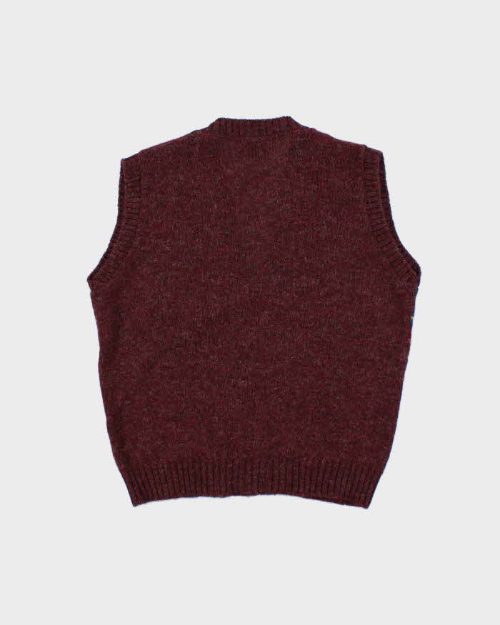 Vintage Clan Royal Wool Button-up Tank Knit - L