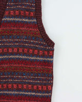 Vintage Clan Royal Wool Button-up Tank Knit - L