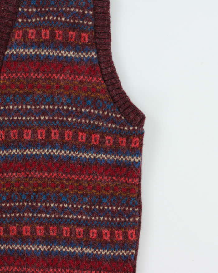 Vintage Clan Royal Wool Button-up Tank Knit - L
