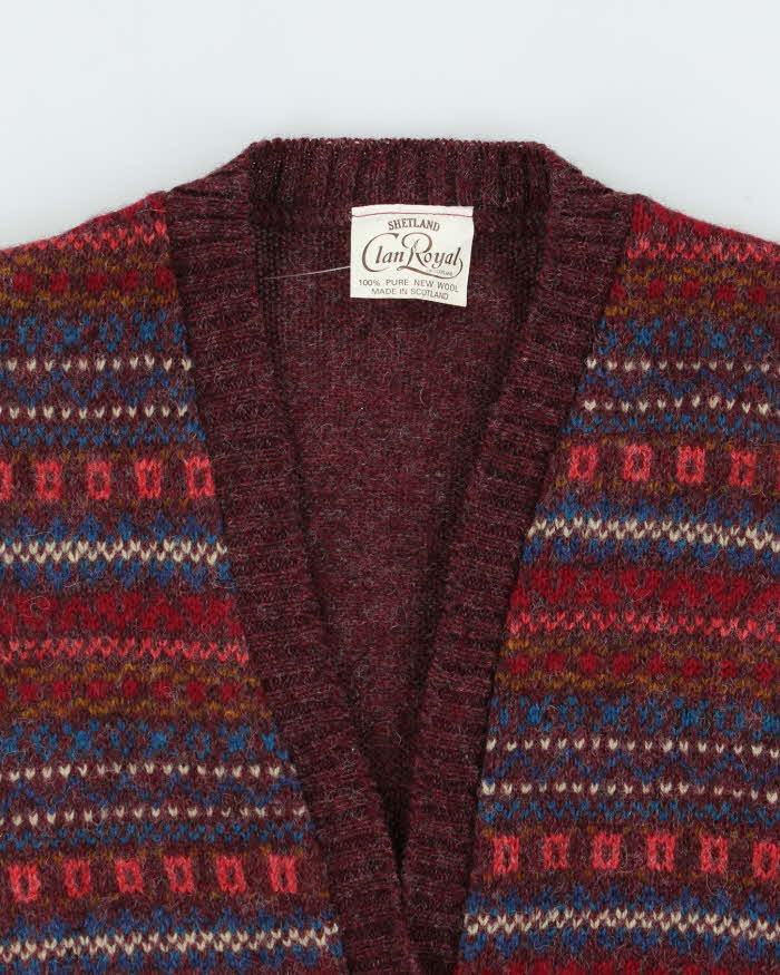 Vintage Clan Royal Wool Button-up Tank Knit - L