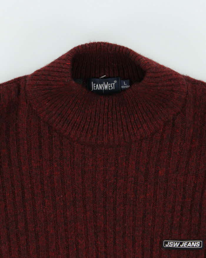 Vintage 90s Jeans West Wool Jumper - L