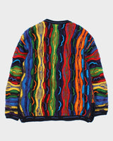 Vintage 90s Aklanda Wool Coogi Style Cardigan - L