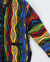 Vintage 90s Aklanda Wool Coogi Style Cardigan - L
