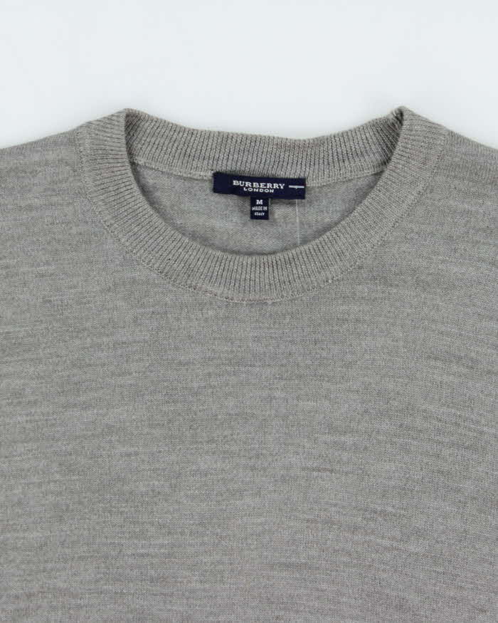 Vintage Y2K 00s Burberry Merino Wool Crewneck Knit Jumper - M