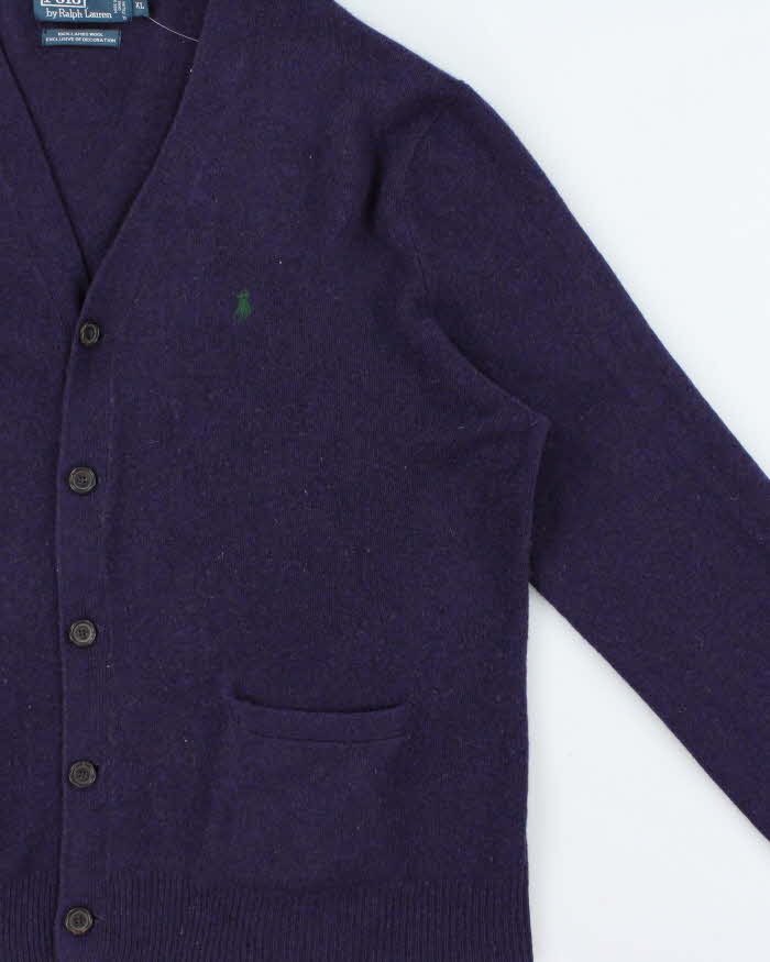 Vintage Y2K 00s Polo Ralph Lauren Lambswool Cardigan - XL