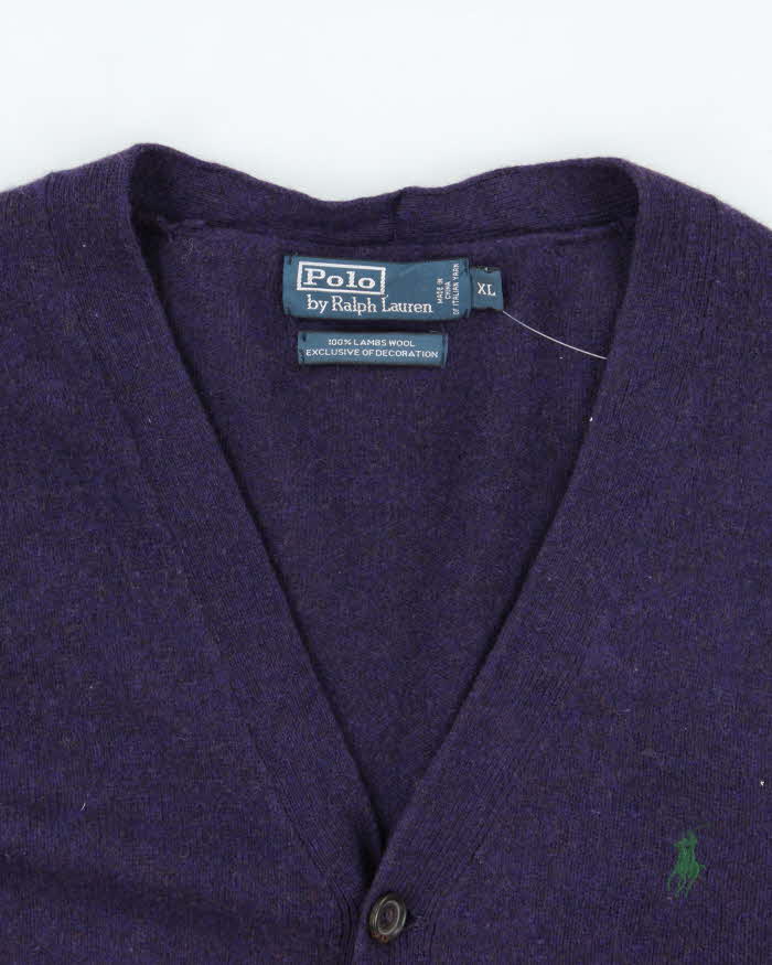Vintage Y2K 00s Polo Ralph Lauren Lambswool Cardigan - XL