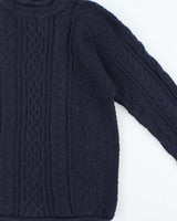 Vintage 1990s Herve Chapelier Irish Chunky Cable Knit Wool Jumper - L