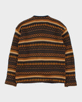 Vintage 1970s Norvyk Ren Dale Nordic Wool Ski Cardigan - M