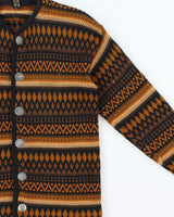 Vintage 1970s Norvyk Ren Dale Nordic Wool Ski Cardigan - M