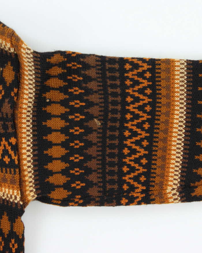Vintage 1970s Norvyk Ren Dale Nordic Wool Ski Cardigan - M