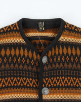 Vintage 1970s Norvyk Ren Dale Nordic Wool Ski Cardigan - M