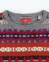 Vintage 90s Grenadier Pattern Wool Jumper - L