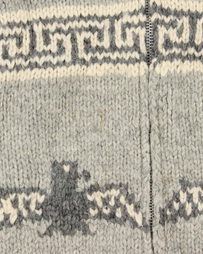 Vintage Handknit Heavyweight Cowichan - M