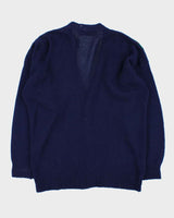 Vintage 1970s Quill's Ireland Hand Crafted Wool Argyle Cardigan - XL