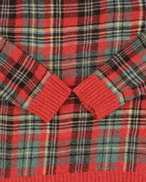 Vintage Y2K 00s Polo Ralph Lauren Tartan Wool &amp; Camel Hair Crewneck Knit Jumper - L