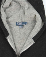 Vintage Y2K 00s Polo Ralph Lauren Wool Angora Blend Knit Zip-Up Hoodie - L