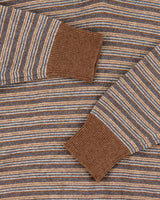 Vintage 1970s Hudson's Bay By Alan Paine Lambswool Striped V-Neck Knit Jumper - M