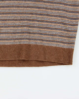 Vintage 1970s Hudson's Bay By Alan Paine Lambswool Striped V-Neck Knit Jumper - M