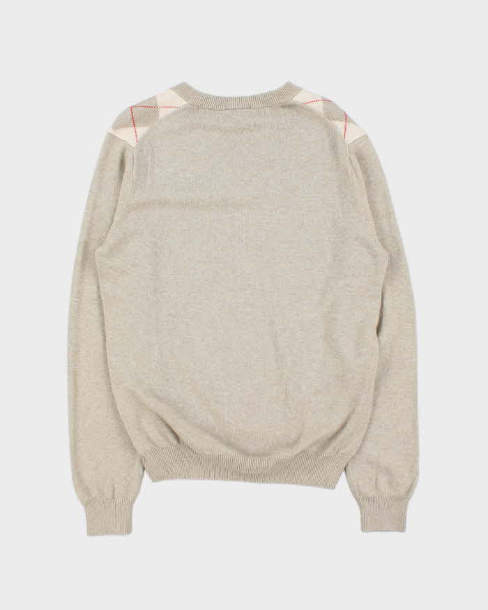 Vintage Y2K 00s Lacoste Wool Blend Argyle V-Neck Knit Jumper - S
