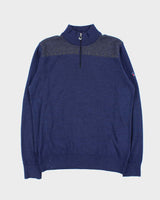 Vintage Dale Of Norway Merino Wool Quarter-Zip Knit Jumper - L