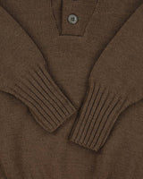 Vintage 1981 US Military Wool Olive Drab Button Collared Knit Jumper - M
