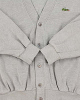 Vintage 1990s Chemise Lacoste Marl Grey Sweatshirt Cardigan - L