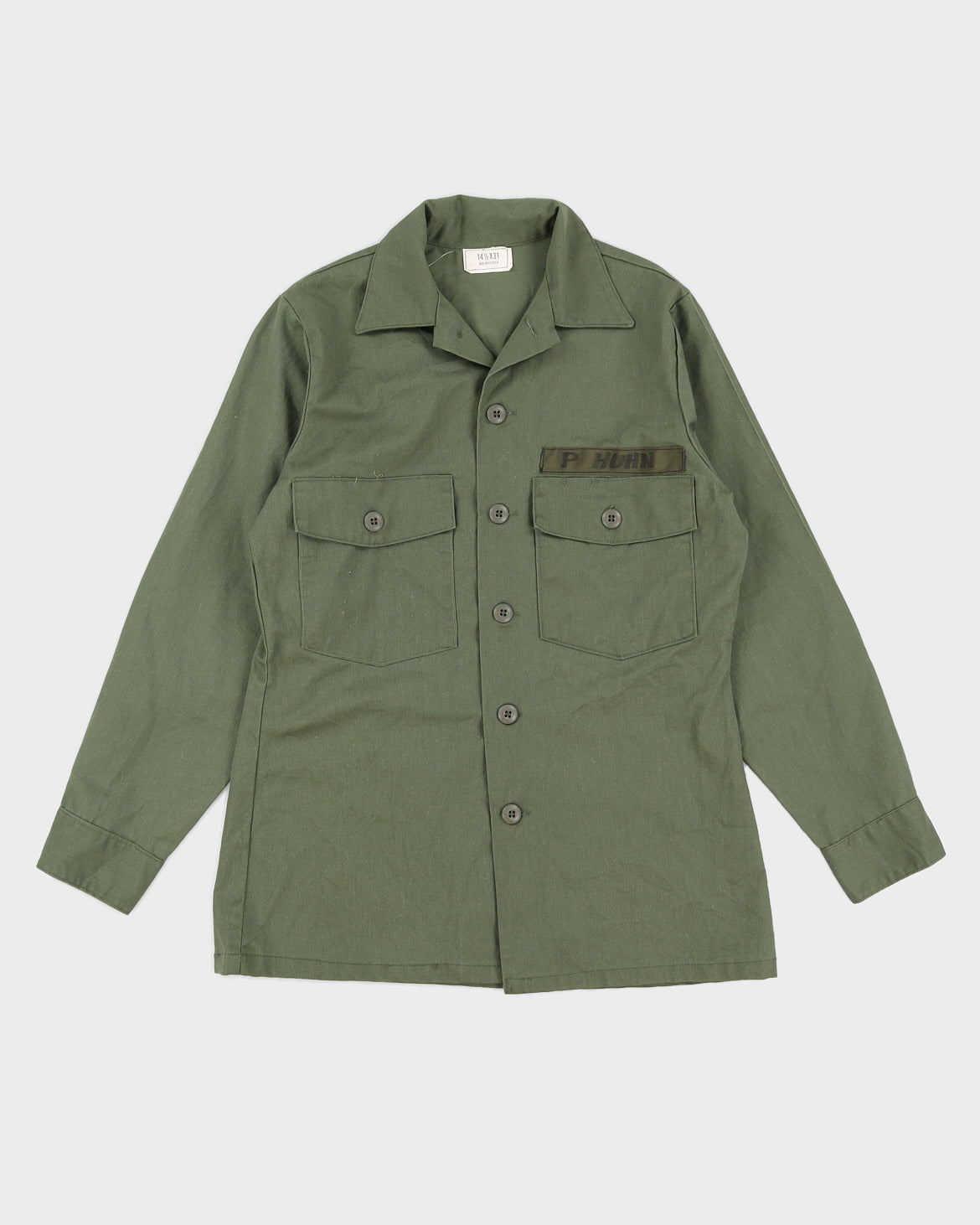 70s Vintage US Army OG-107 Shirt - S