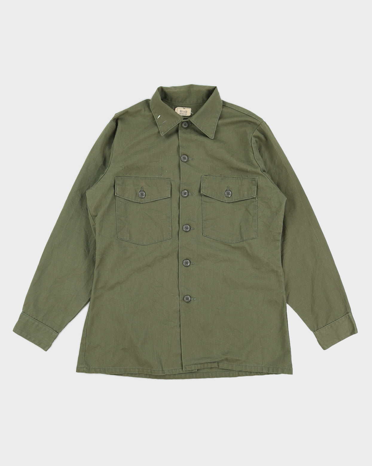 70s Vintage US Army OG-107 Shirt - M