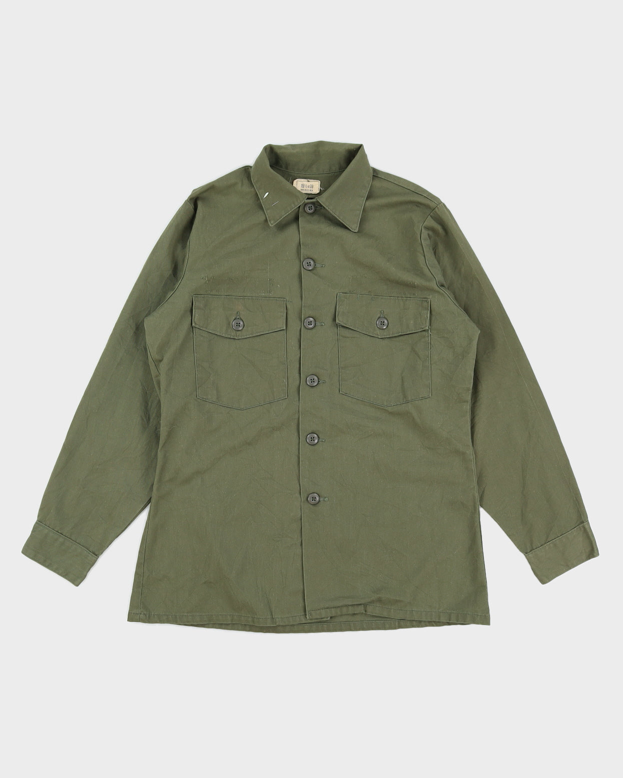 70s Vintage US Army OG-107 Shirt - M