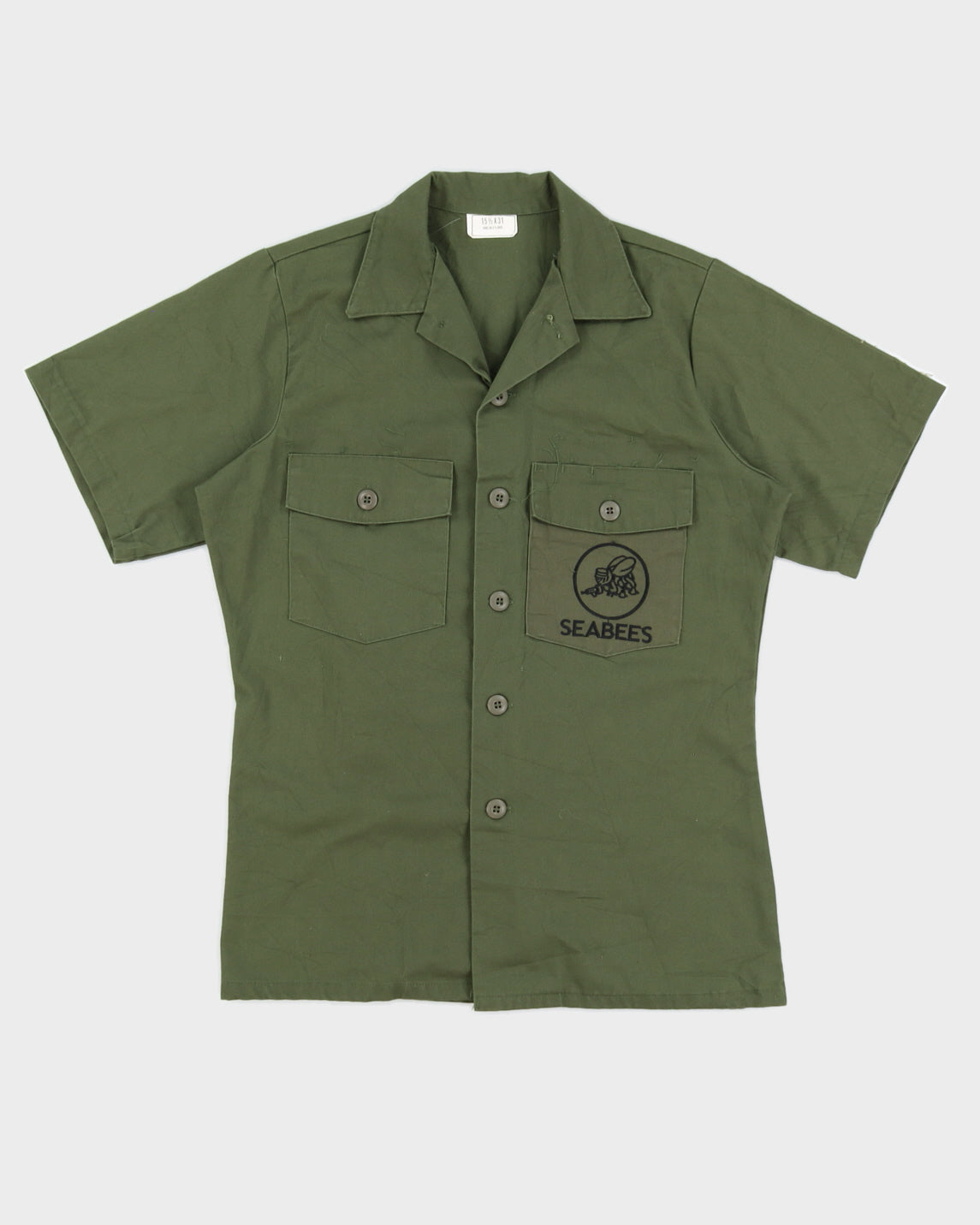 70s Vintage US Army OG-107 Shirt - M