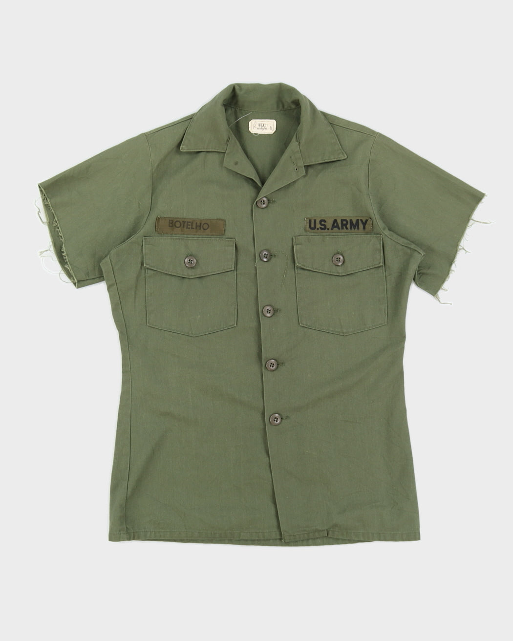 70s Vintage US Army OG-107 Shirt - S