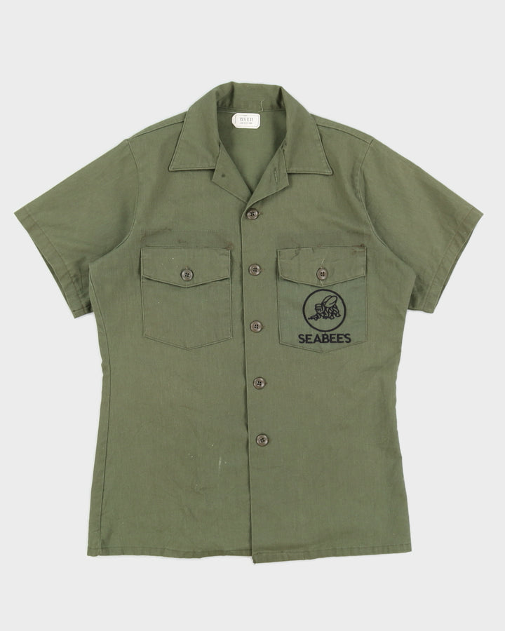70s Vintage US Army OG-107 Shirt - M