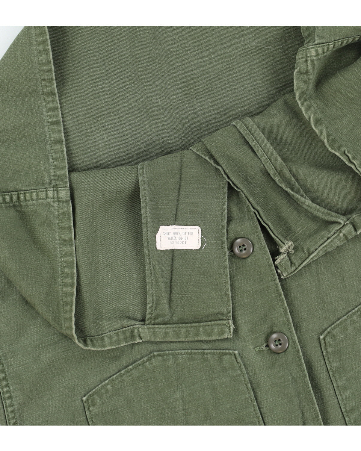 60s Vintage US Army OG-107 Shirt - M