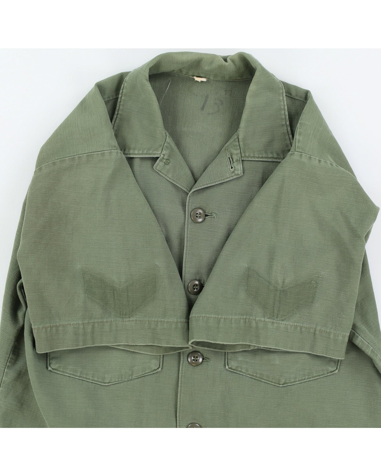 60s Vintage US Army OG-107 Shirt - L