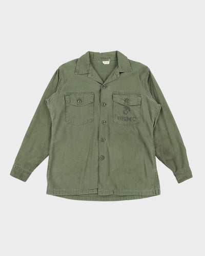 60s Vintage US Army OG-107 Shirt - L