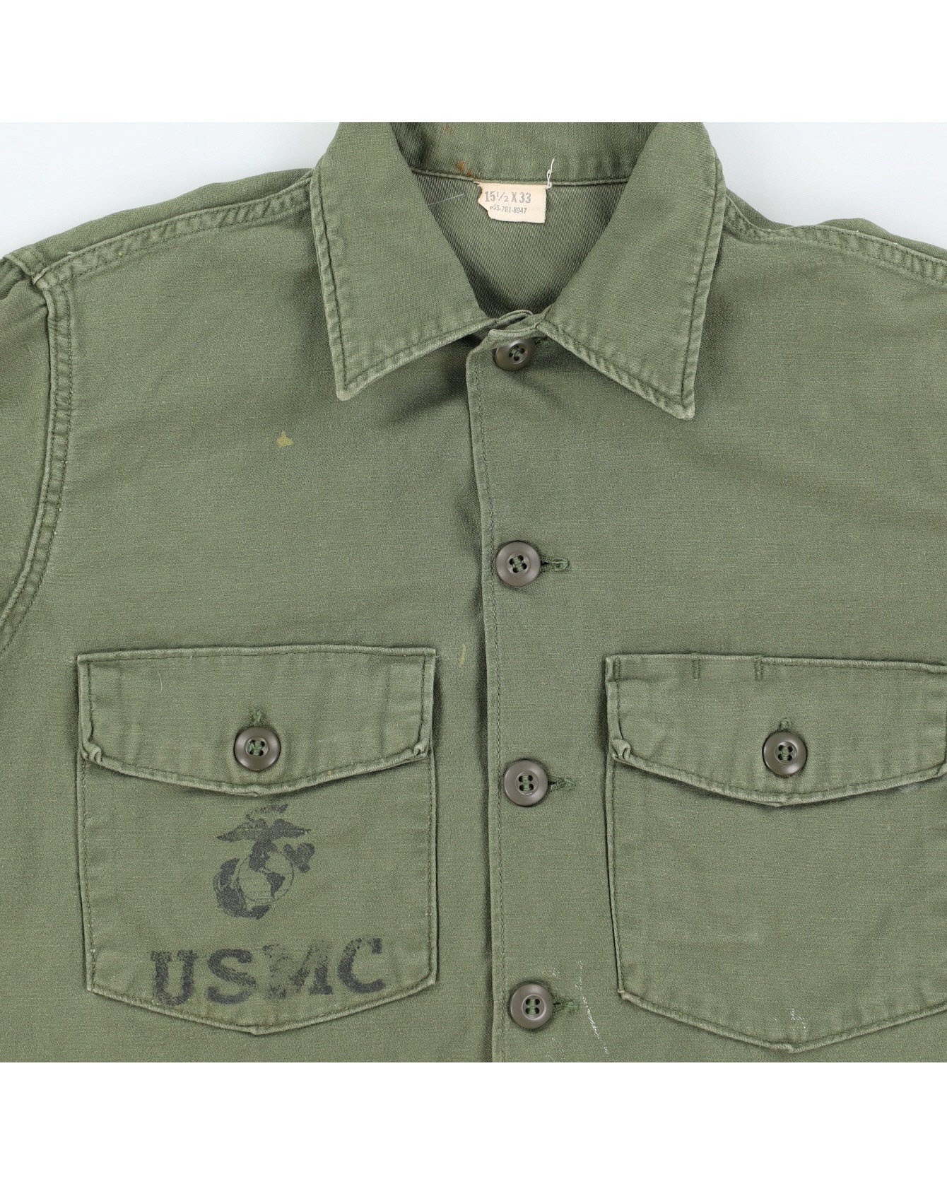 60s Vintage US Army OG-107 Shirt - M