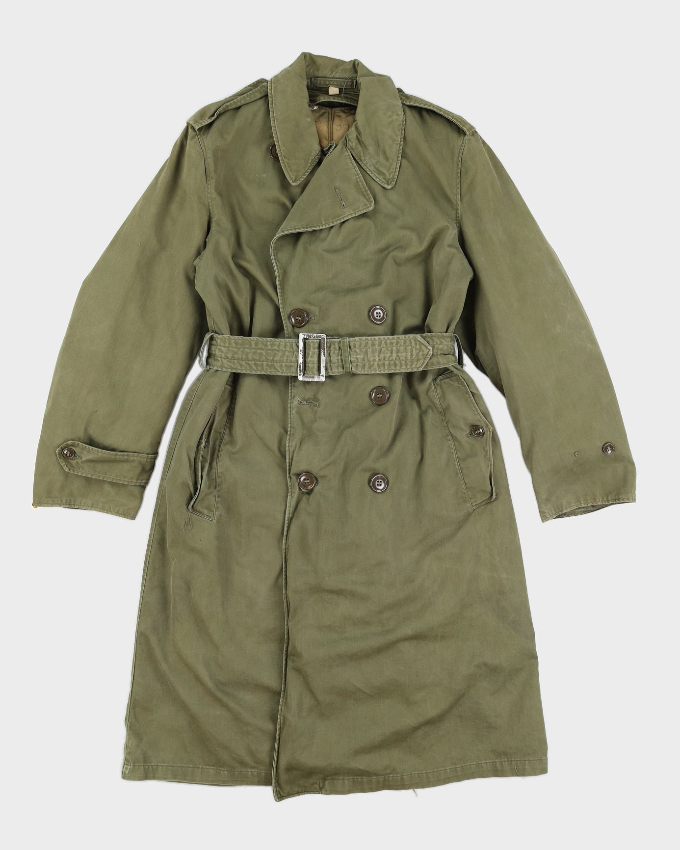50s Vintage US Army Trench Coat - XS