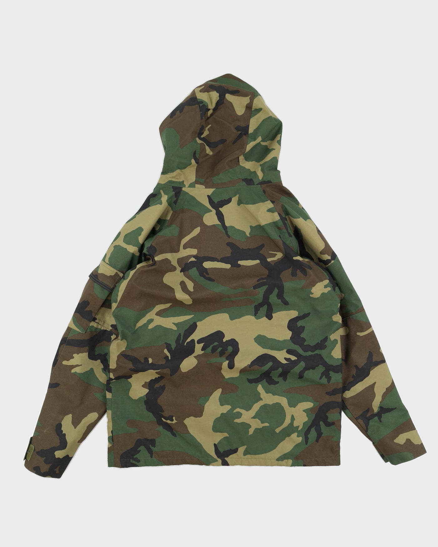 00s US army Woodland Camo Waterproof Parka - L