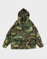 00s US army Woodland Camo Waterproof Parka - XL
