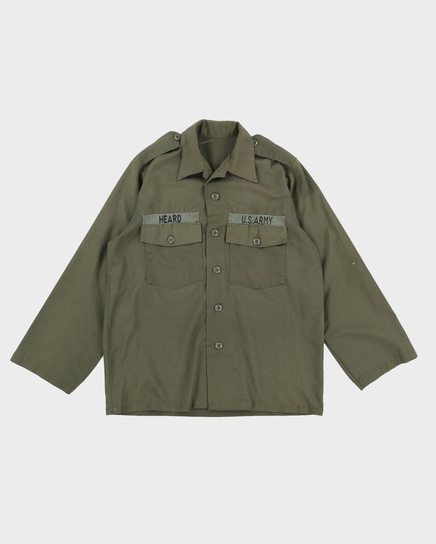 70s Vintage US Army OG-506 Shirt - L