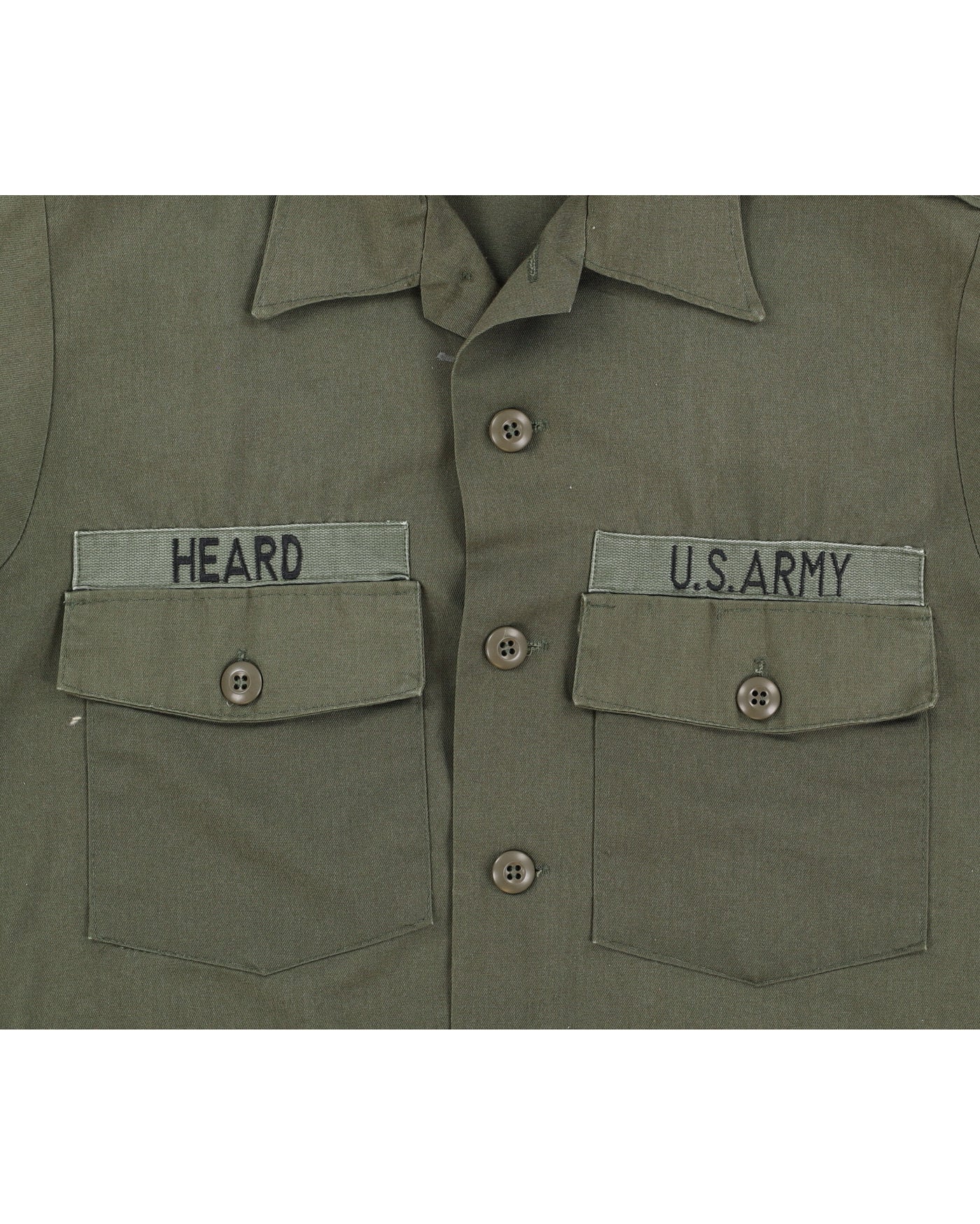 70s Vintage US Army OG-506 Shirt - L