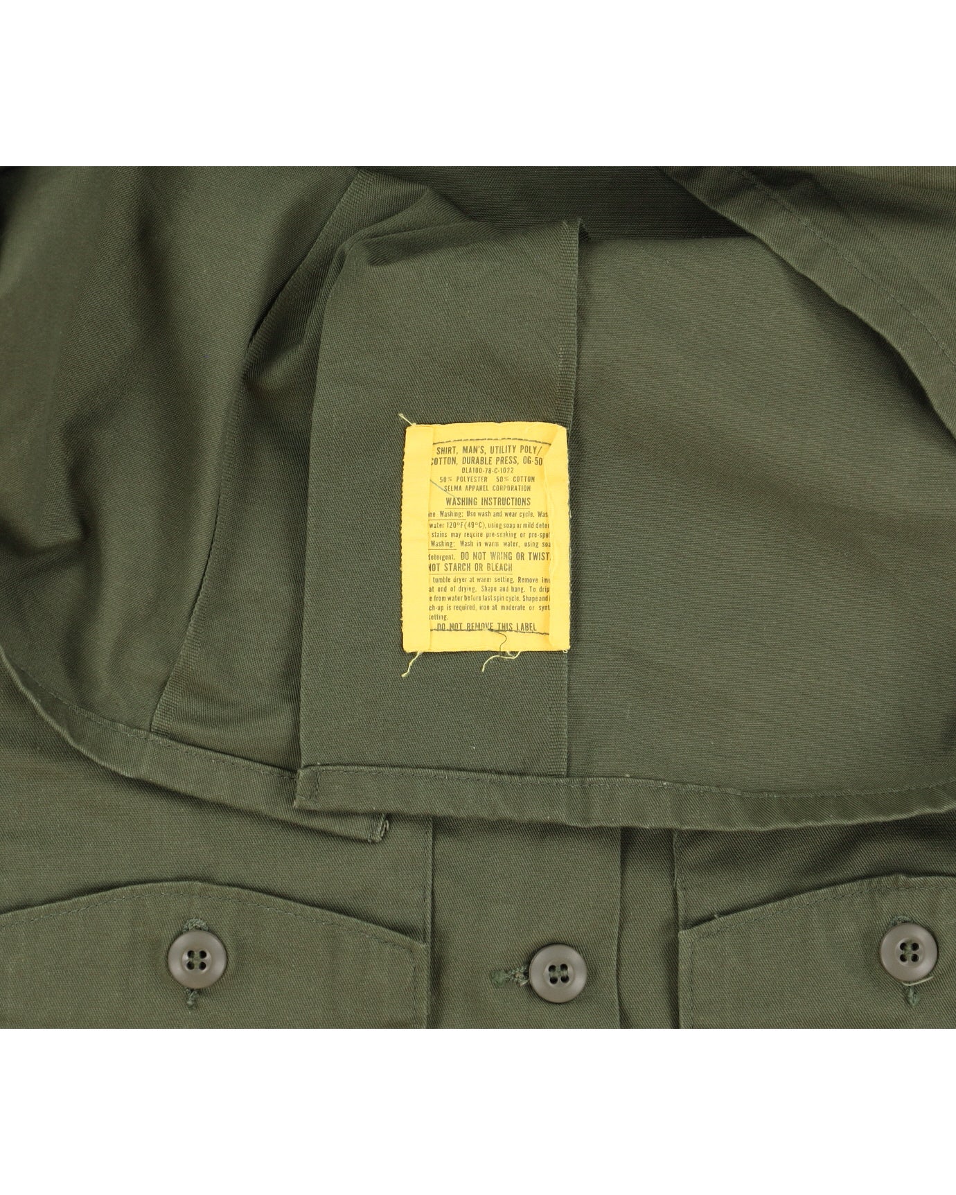 70s Vintage US Army OG-507 Shirt - M
