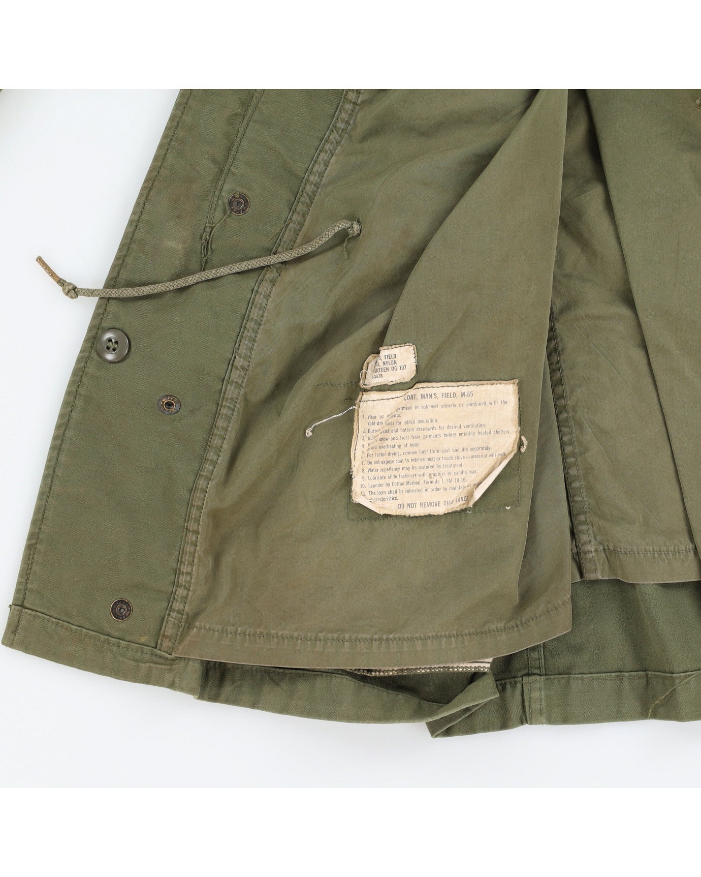 60s US Army M65 Field Jacket - Long Small