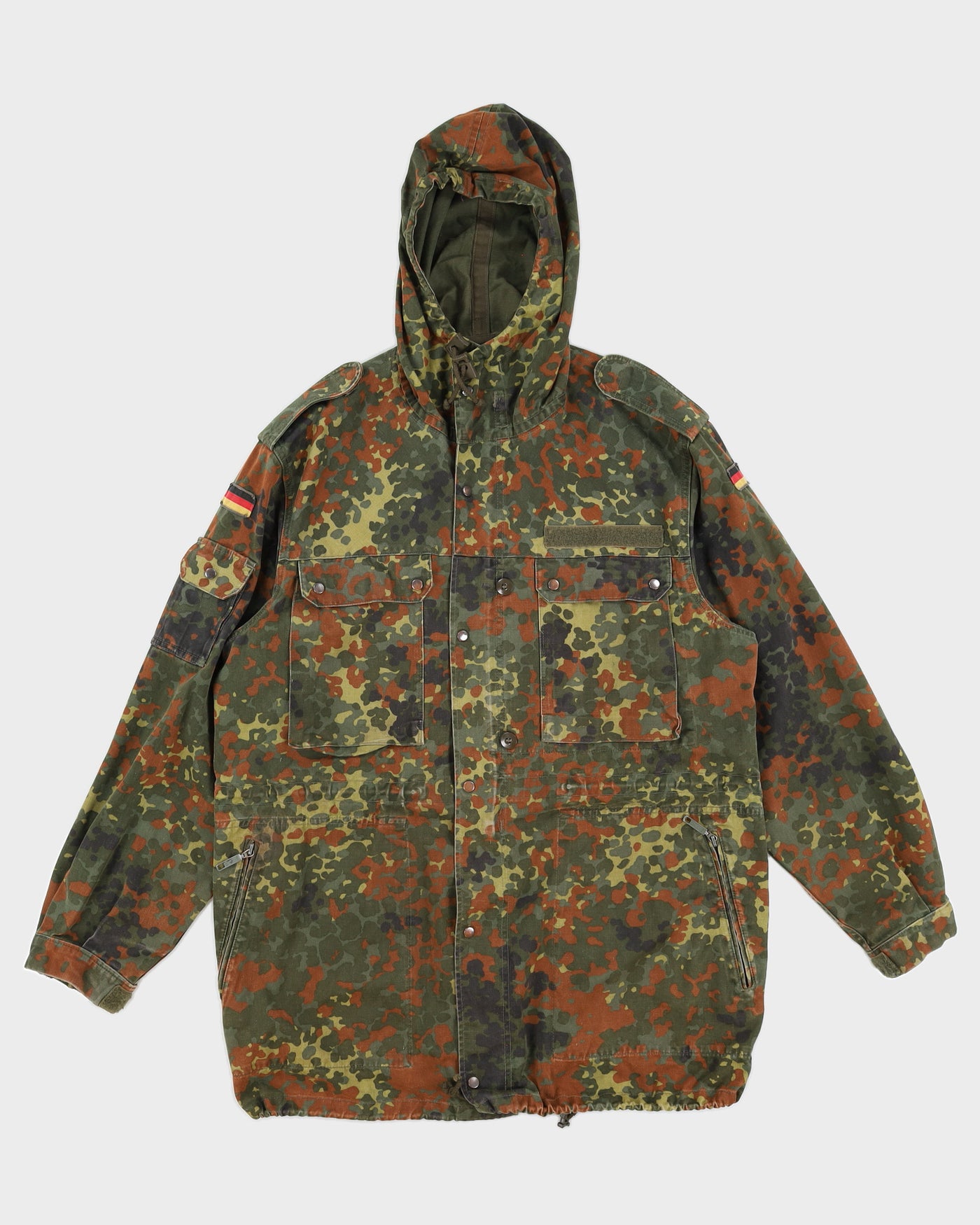 80s German Army Flecktarn Camo Parka - XL